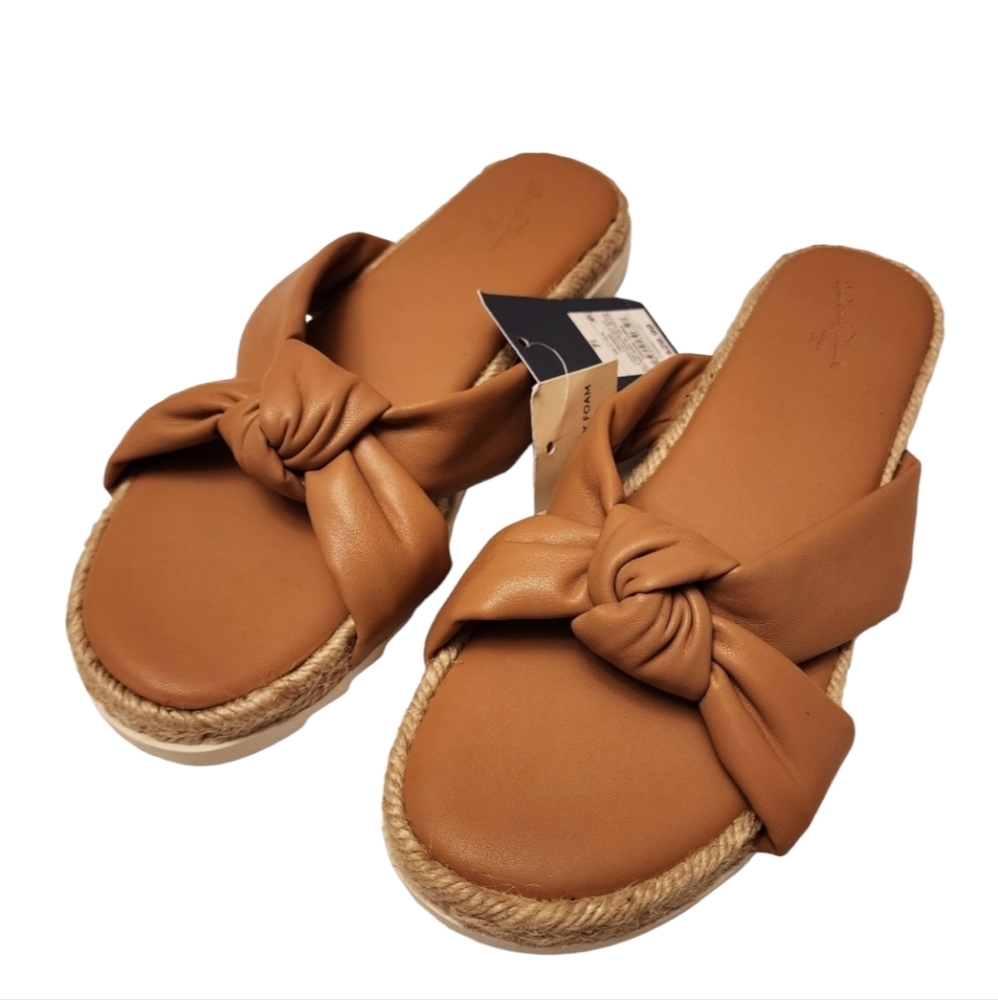 Knotted Espadrilles Slide On Sandals Size 7.5 NWT - Picture 1 of 9